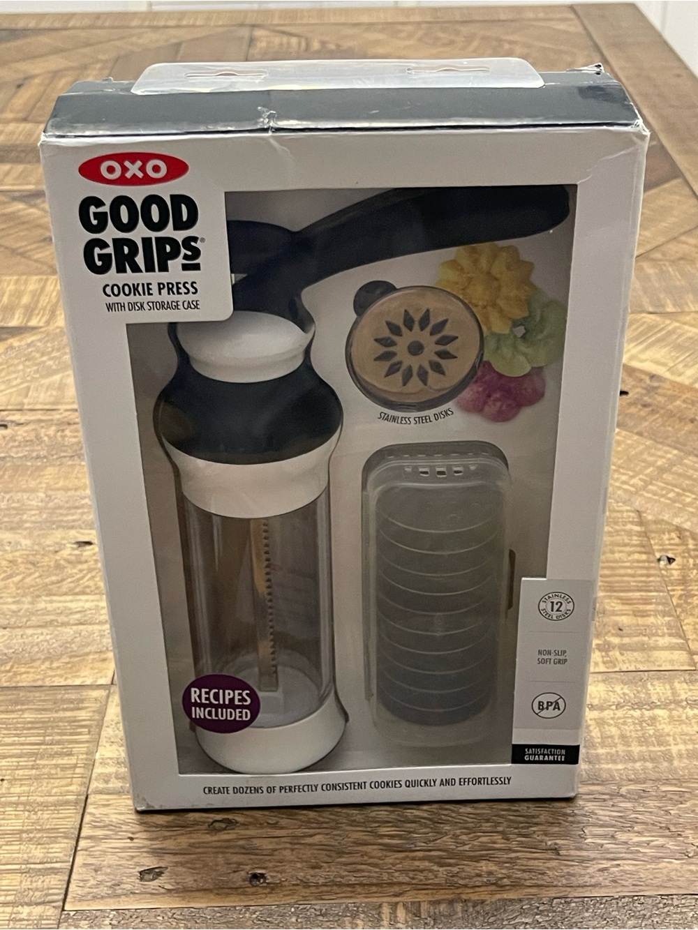 OXO Good Grips 14-Piece Cookie Press Set with Disk Storage Case